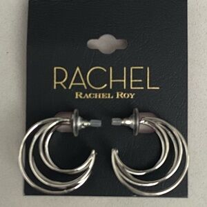 New Rachel Roy Silver Hoops
